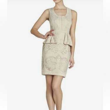 BCBGMAXAZRIA Etna Lace Peplum Sheath Dress - image 1