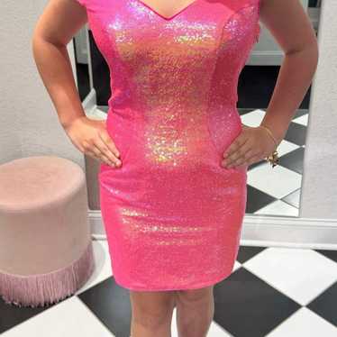 Ashley Lauren Sequin pink dress