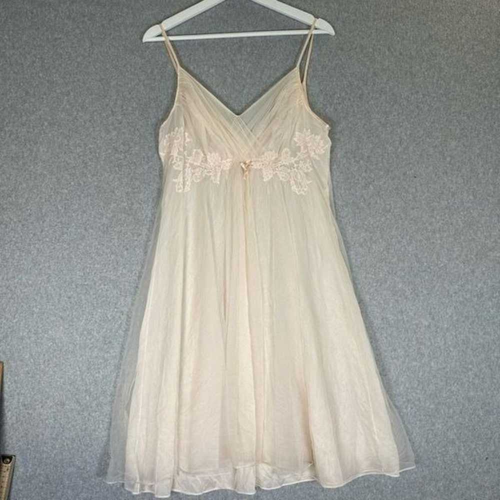 Vintage Vanity Fair Pink Slip Dress Cottagecore S… - image 1