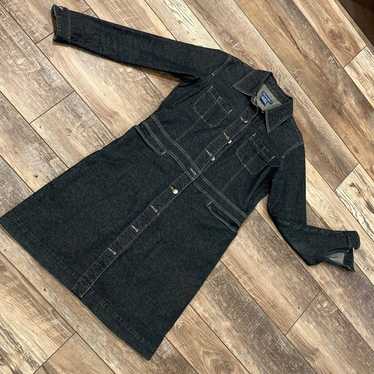 FACONNABLE Dark Denim Shirt Dress Medium