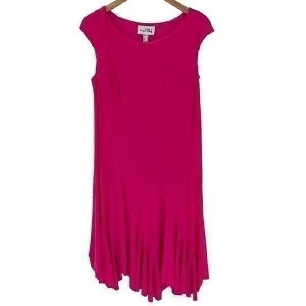 Joseph Ribkoff Short Cap Sleeve Asymmetrical Flow… - image 1