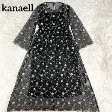 Kanaell Black Sheer Embroidered Dress - image 1