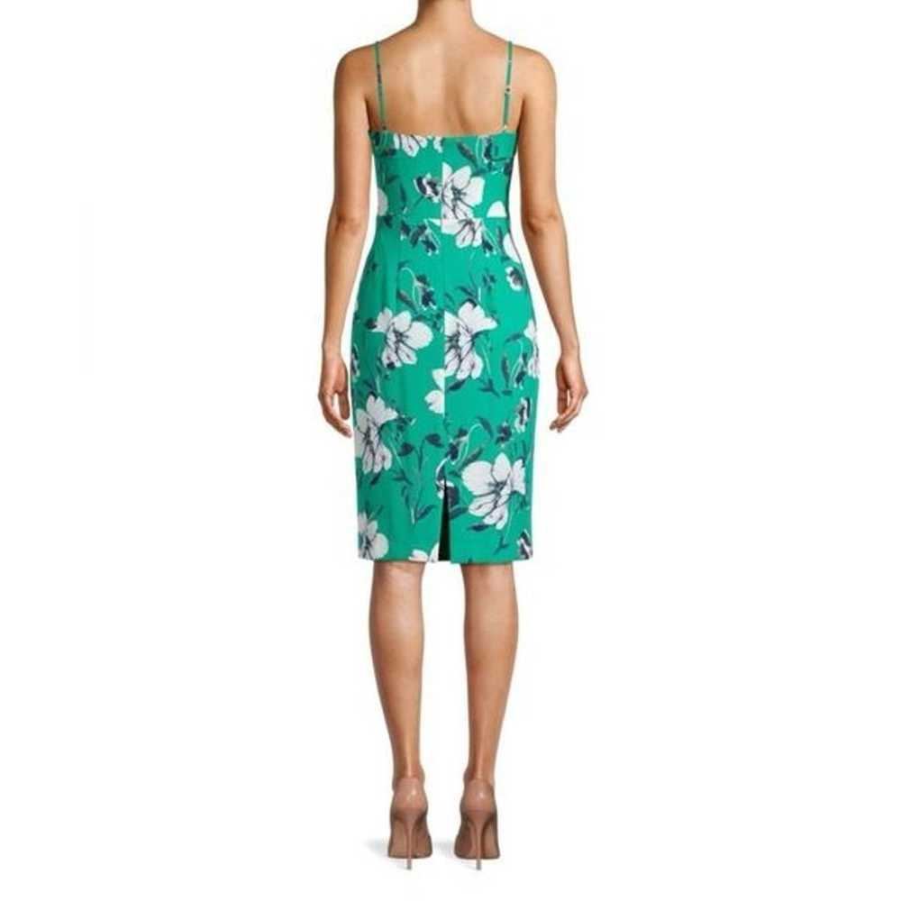 BLACK HALO Clover Floral Sheath Dress Green Print… - image 2