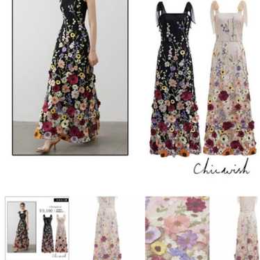 Chicwish 3D Flower Appliqué Dress