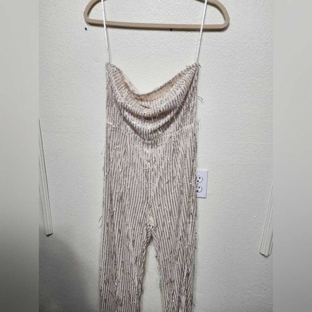 Lulu's Endless Glow Silver Sequin Strapless Mesh … - image 6