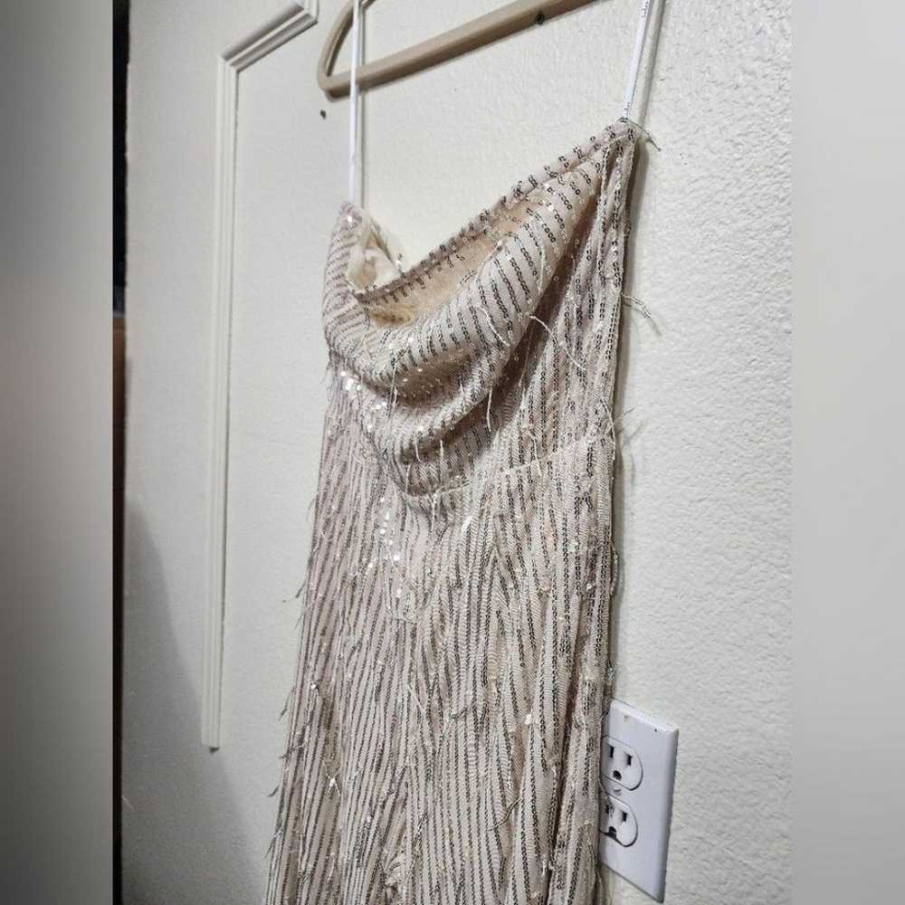 Lulu's Endless Glow Silver Sequin Strapless Mesh … - image 7