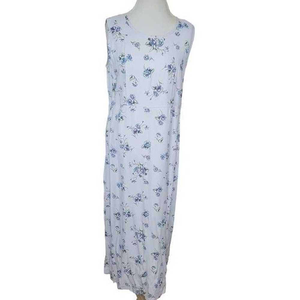 Vintage 90s Light Purple Floral Maxi Dress With J… - image 7