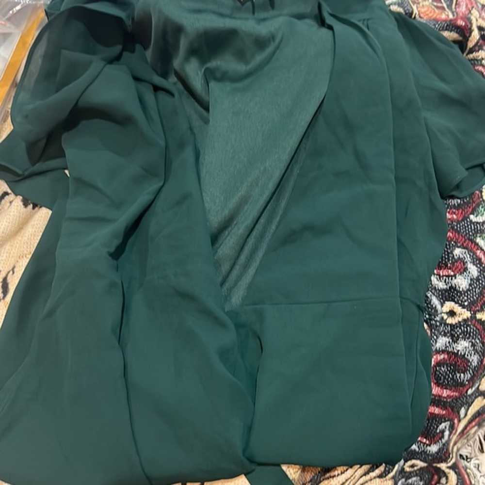 Lulus size L wrap around dress green new without … - image 6