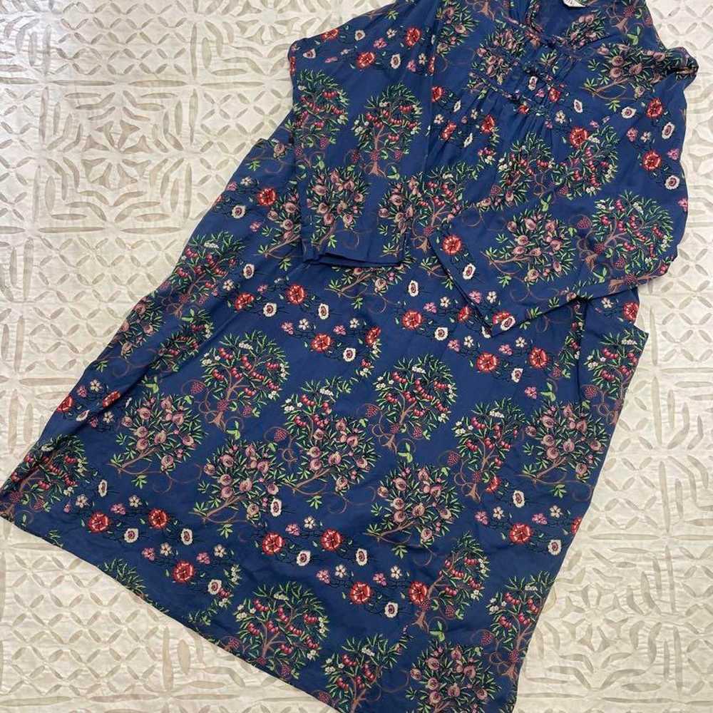 Excellent Condition KILKI Floral Long Dress Blue … - image 3