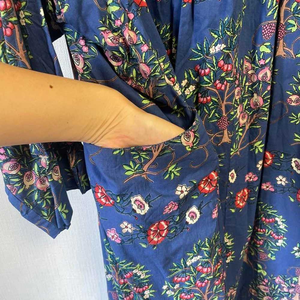 Excellent Condition KILKI Floral Long Dress Blue … - image 5