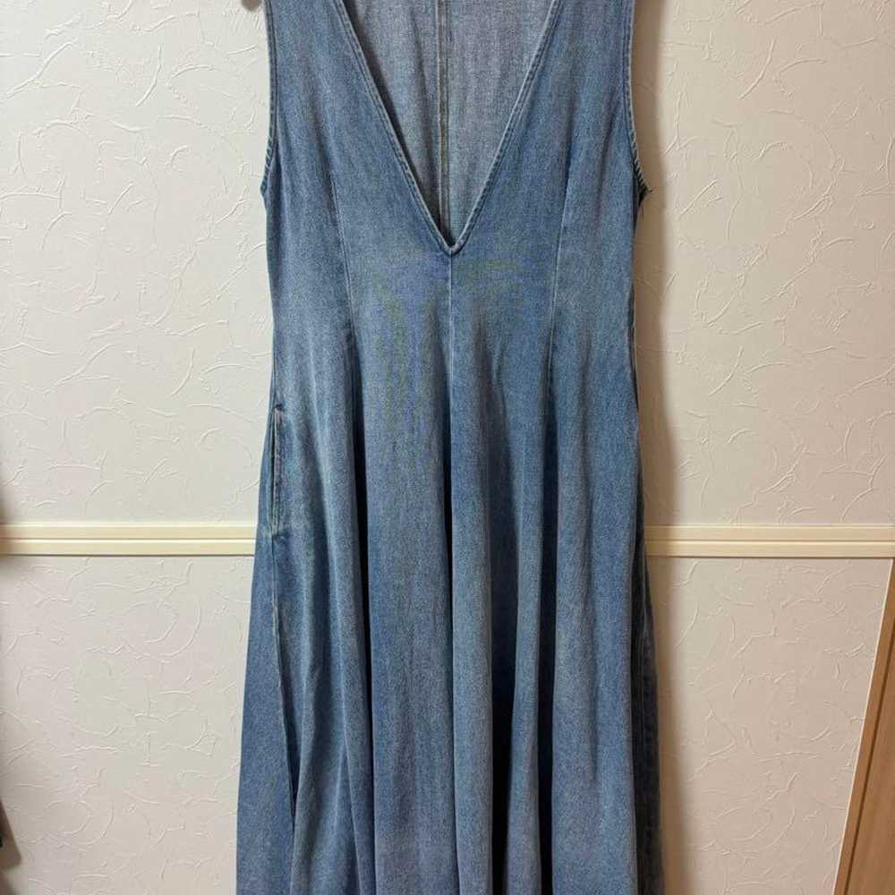 Denim flare jumper dress - image 1