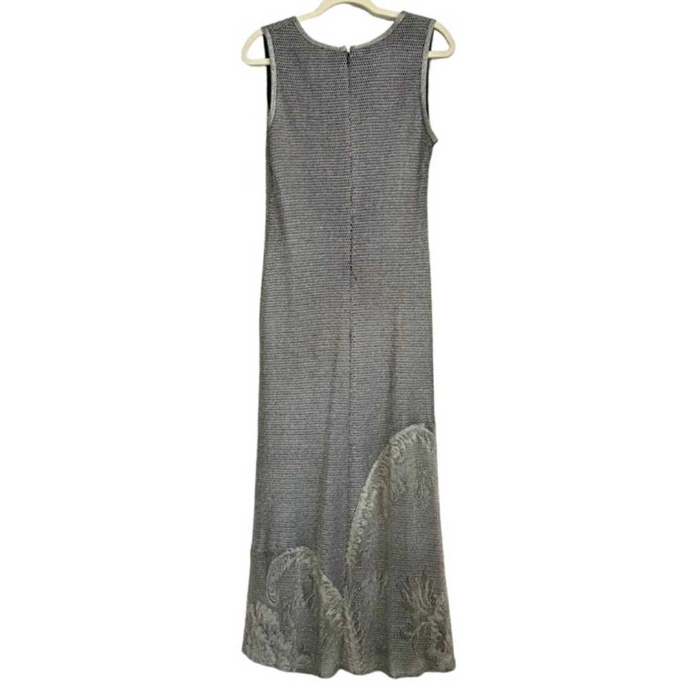 Vintage Damianou Crochet Metallic Maxi Dress SIZE… - image 12