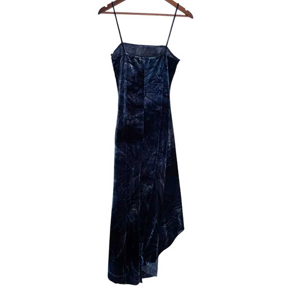 Vintage Y2K Crushed Velvet Maxi Dress Gown Large … - image 4