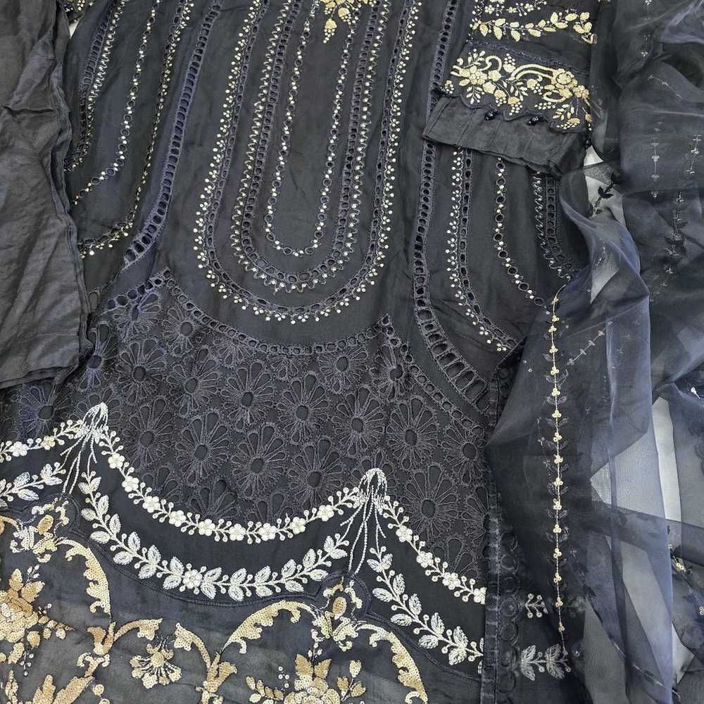 Pakistani 3pc chiffon suit - image 5