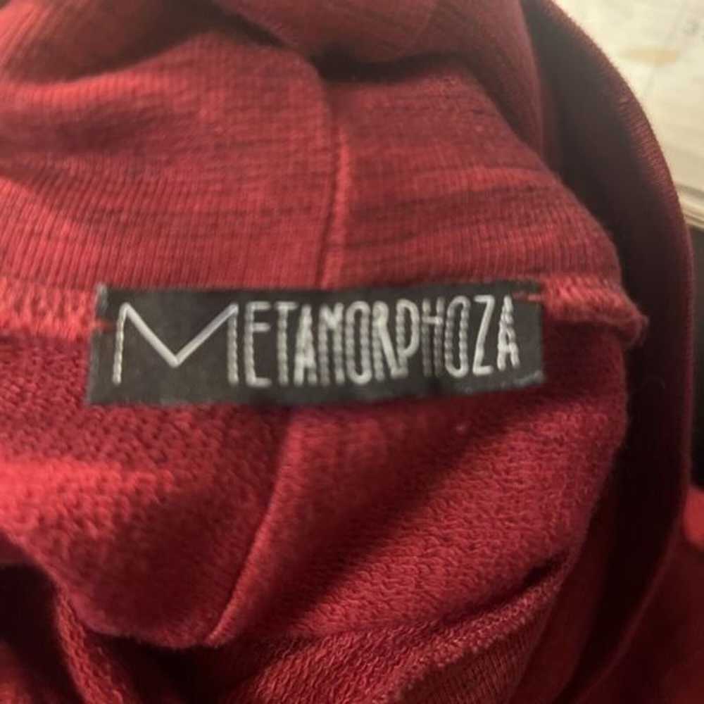 Metamorphoza Size XL Red Art to Wear Oversized Tu… - image 7