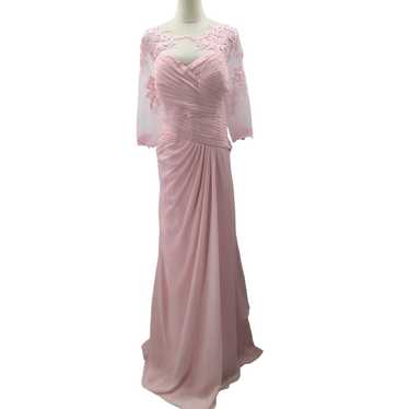 FORMAL SZ 22 3X plus pink lace embroidered pleated