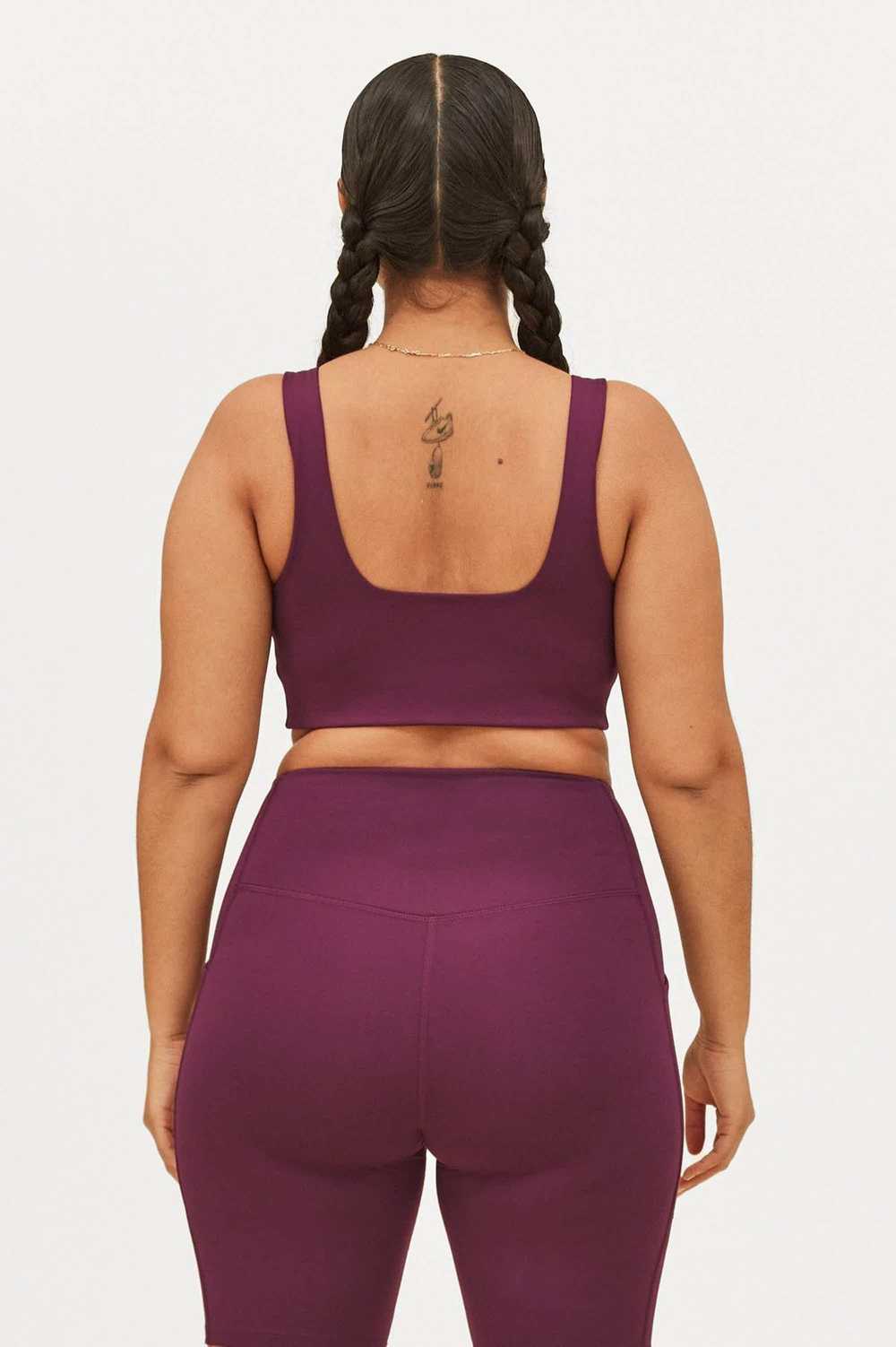 Girlfriend Collective Plum Tommy Cropped Bra ONLY - image 2