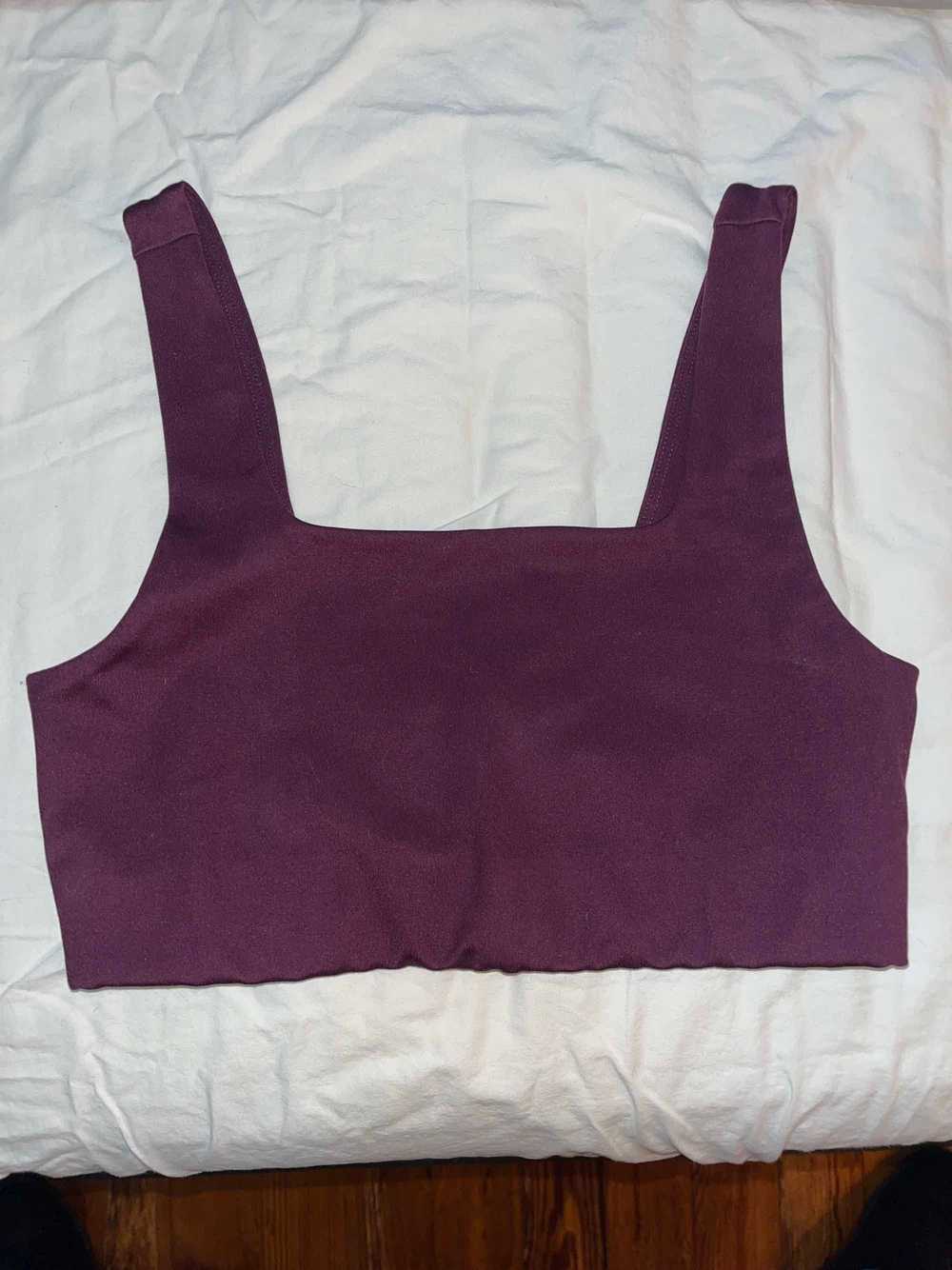 Girlfriend Collective Plum Tommy Cropped Bra ONLY - image 3