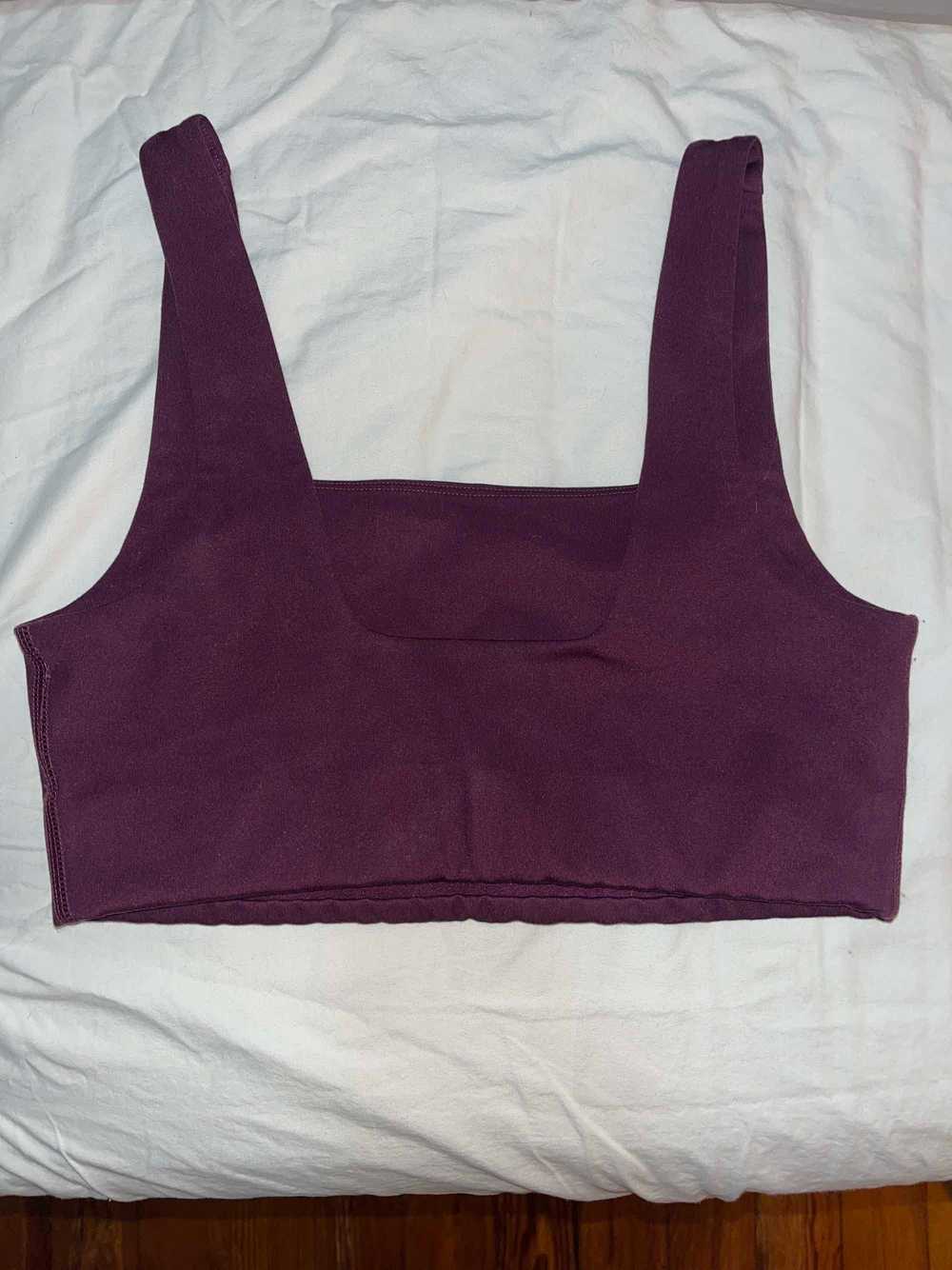 Girlfriend Collective Plum Tommy Cropped Bra ONLY - image 4