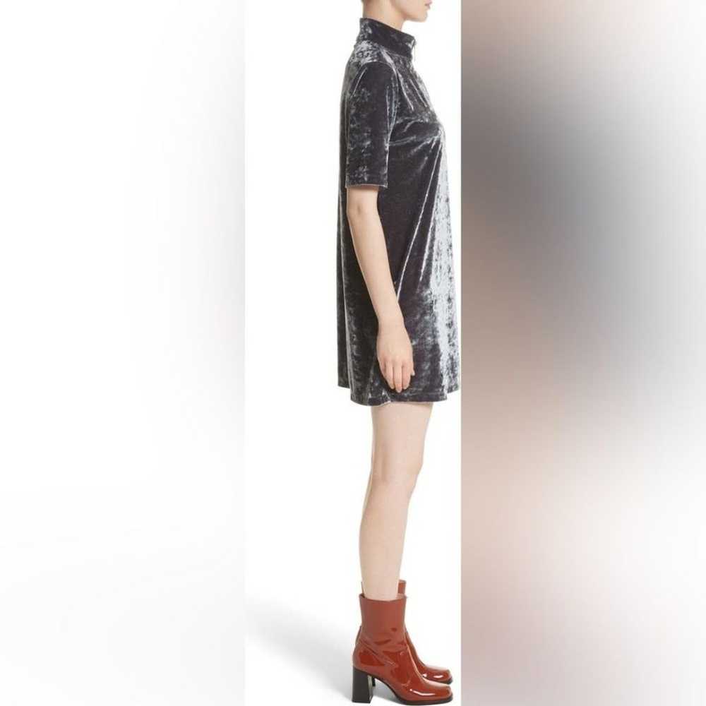 MARC JACOBS Dark Gray MetallicCrushed Velvet Mini… - image 3