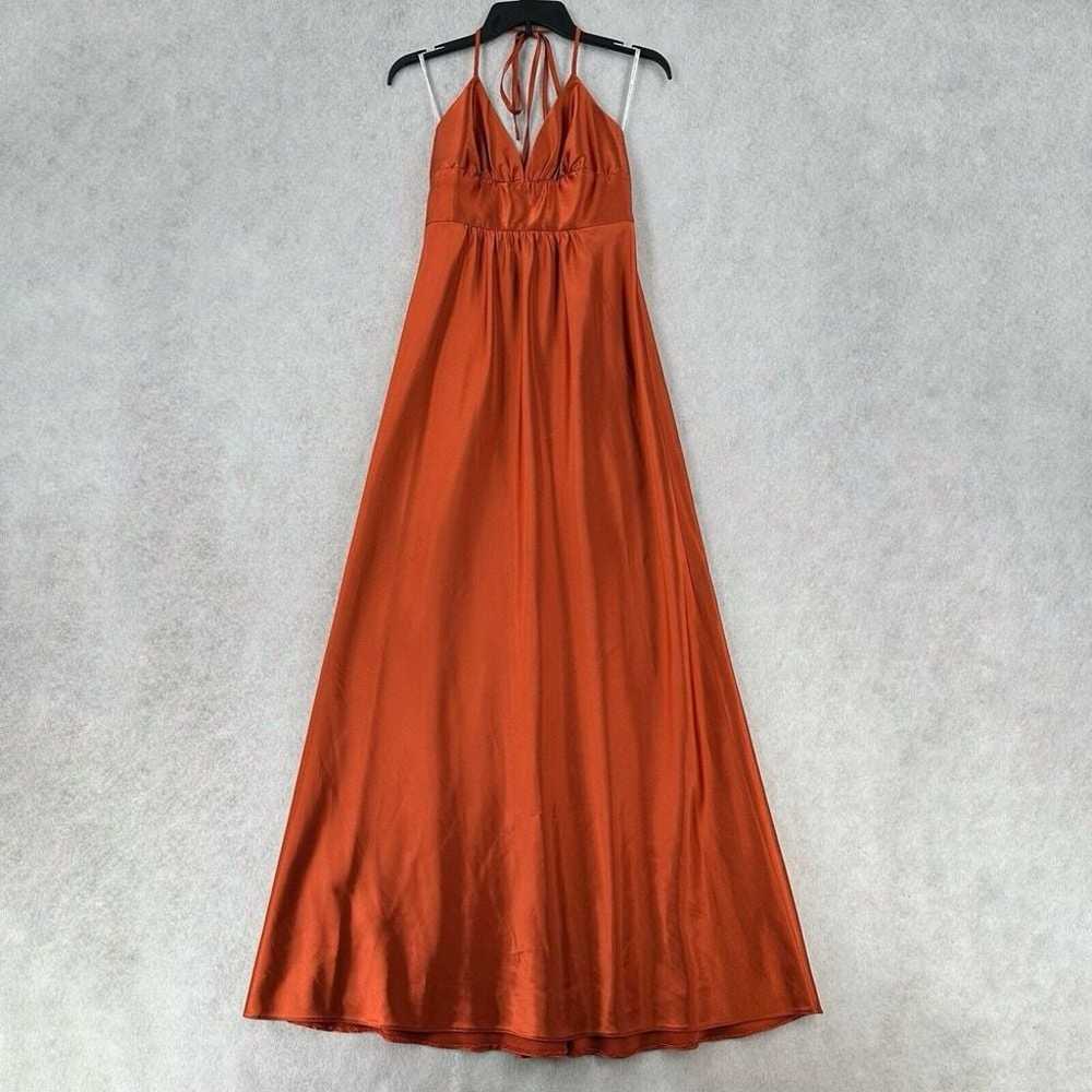 Jessica McClintock Maxi Dress Sz 6 Formal Satin H… - image 1