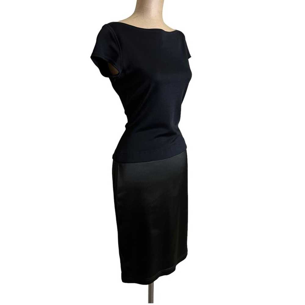 Tadashi Black Satin Stretch Top Satin Skirt Cockt… - image 4