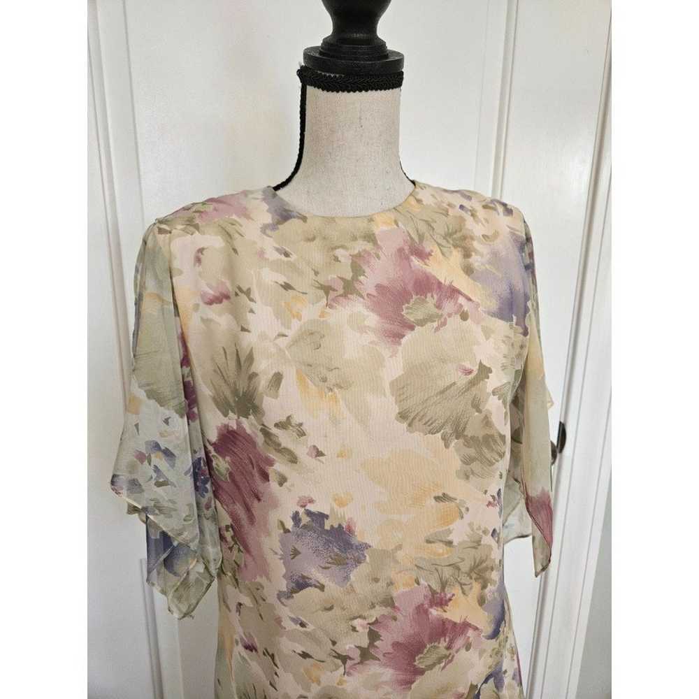 VTG Ursula of Switzerland Tiered flutter Floral A… - image 1