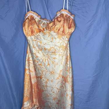 Orange Satin Dress - image 1