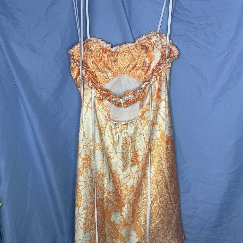 Orange Satin Dress - image 2