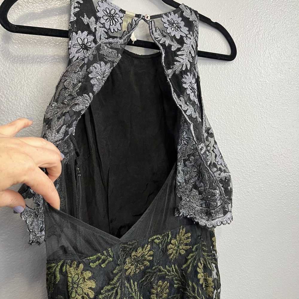 Free People Women's Sz 6 Mini Dress Floral Embroi… - image 7