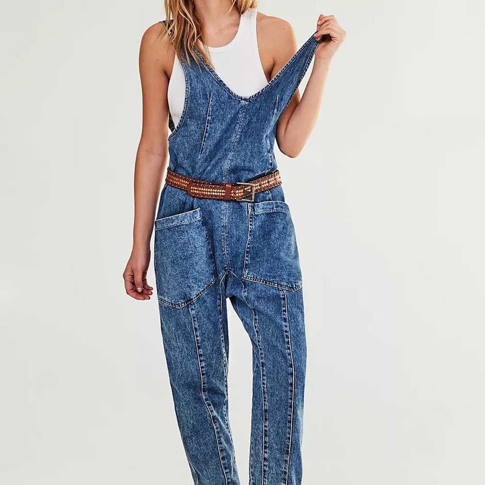 Free People Denim Jumpsuit - image 1