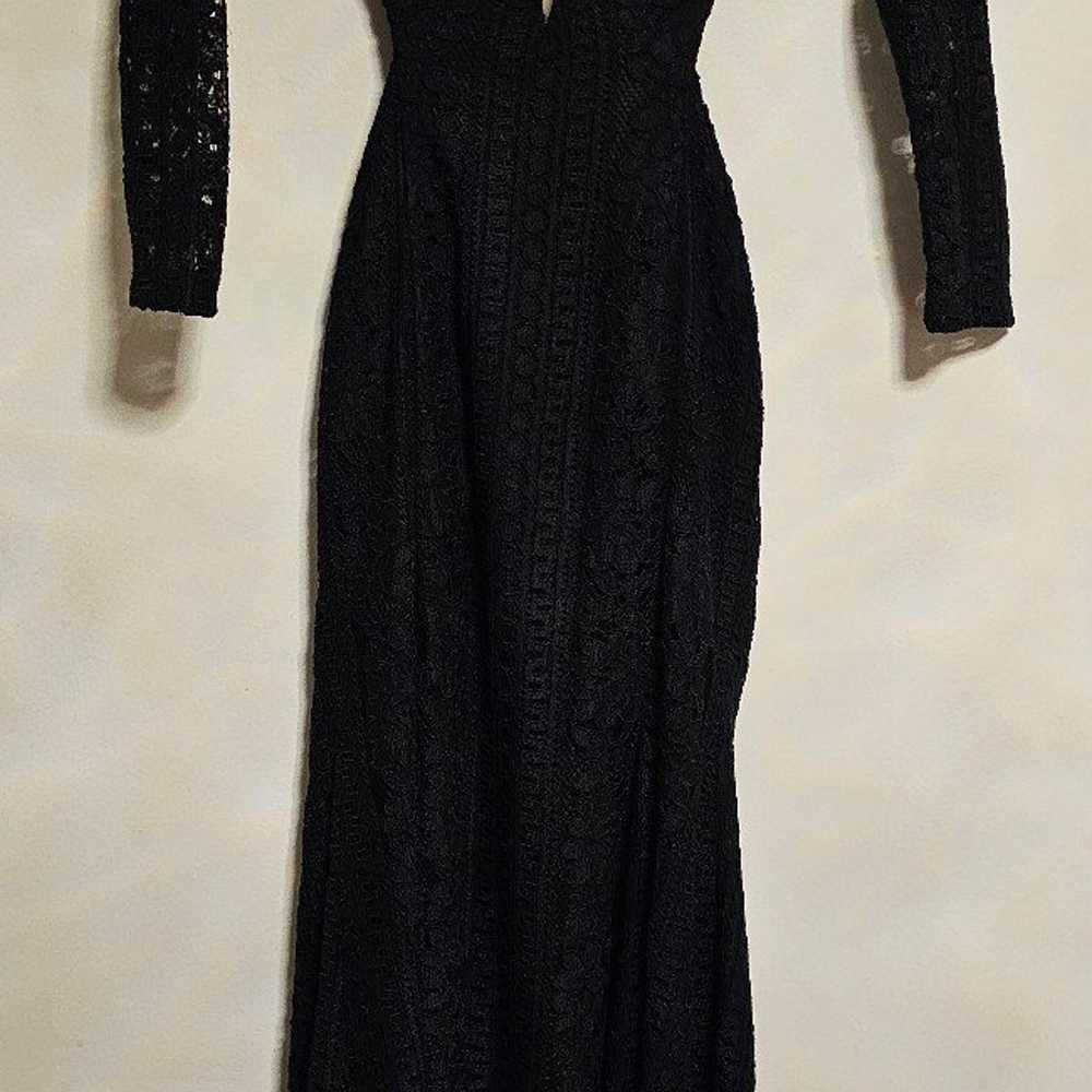 Womens black lace gown - image 2