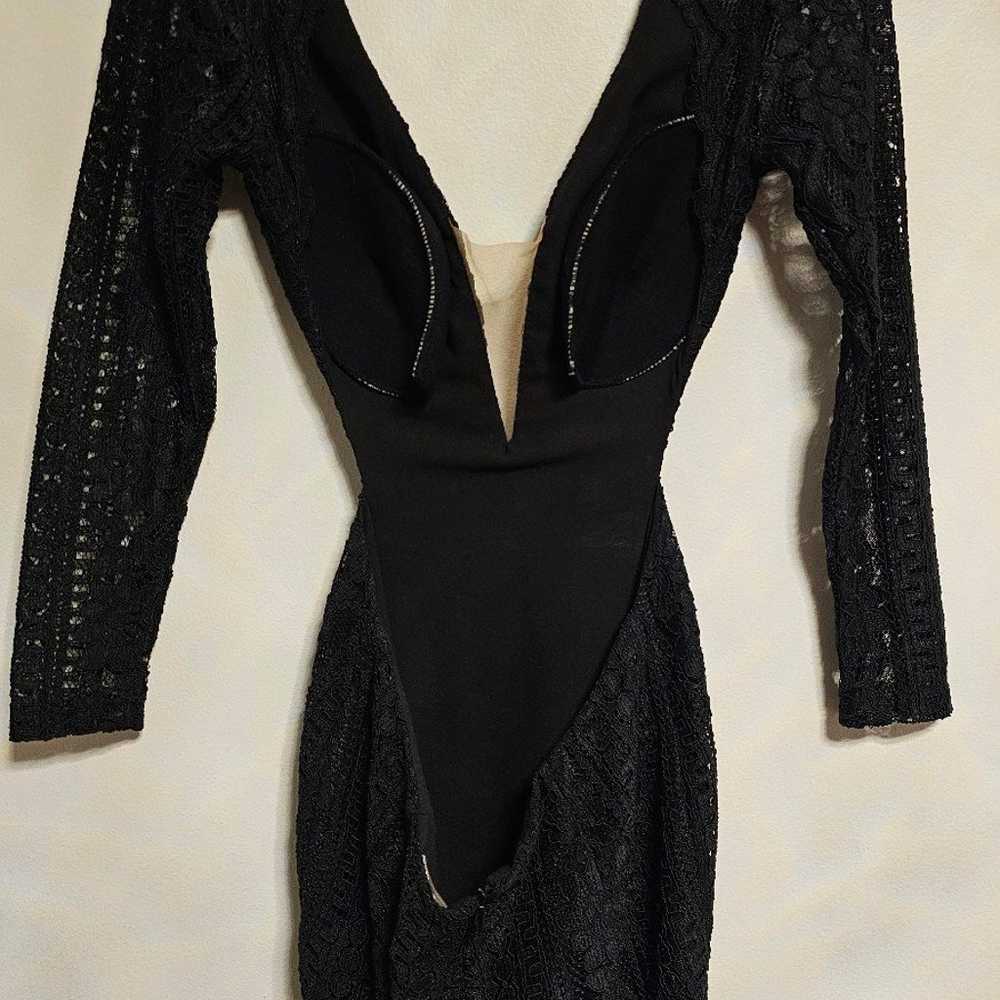 Womens black lace gown - image 7