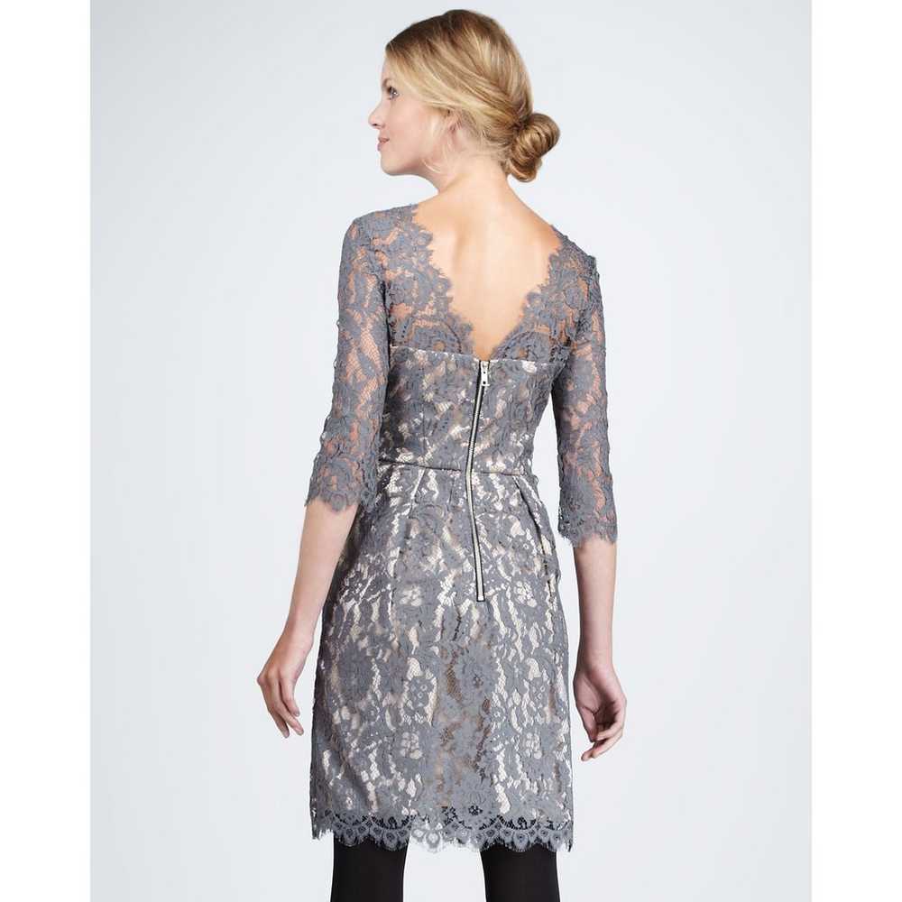 Milly Stella Lace Dress Gray Size 4 Mini Cocktail… - image 2