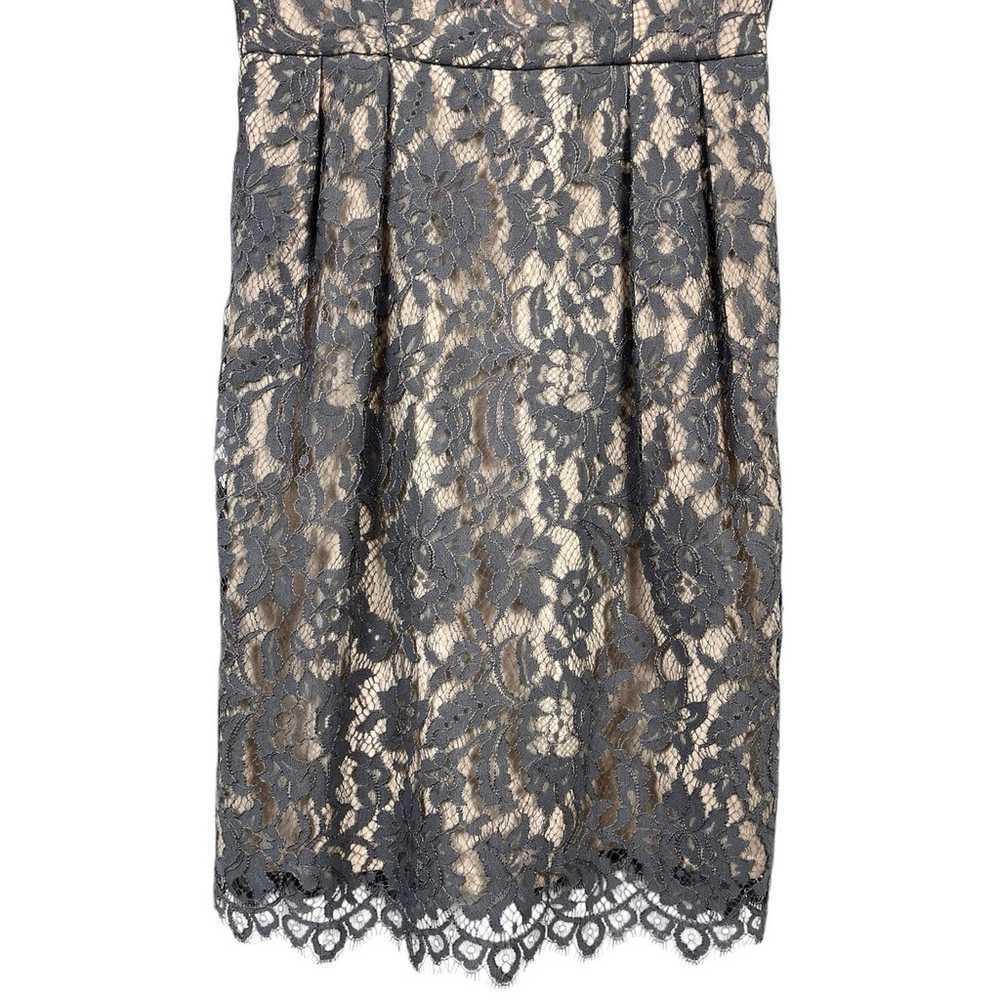 Milly Stella Lace Dress Gray Size 4 Mini Cocktail… - image 5