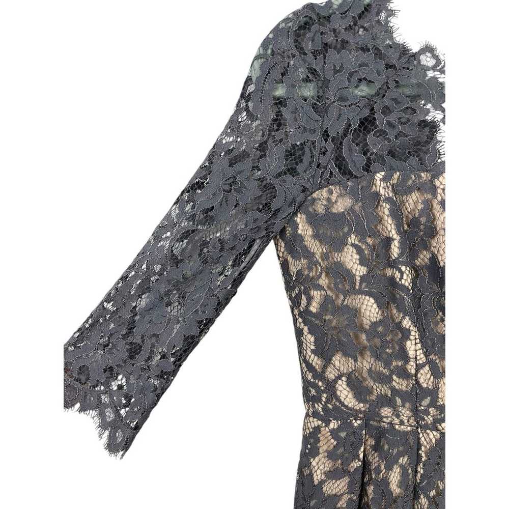 Milly Stella Lace Dress Gray Size 4 Mini Cocktail… - image 6