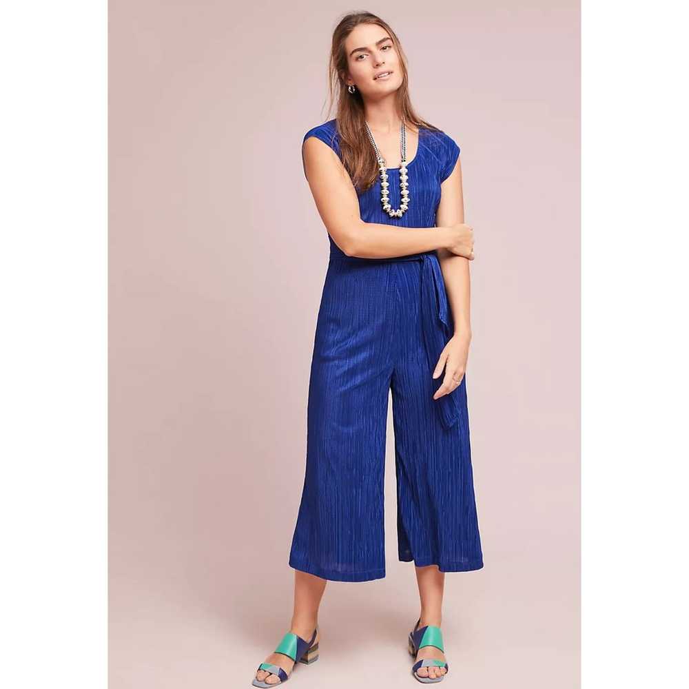 Maeve Anthropologie Sonata Blue Pleated One Piece… - image 1