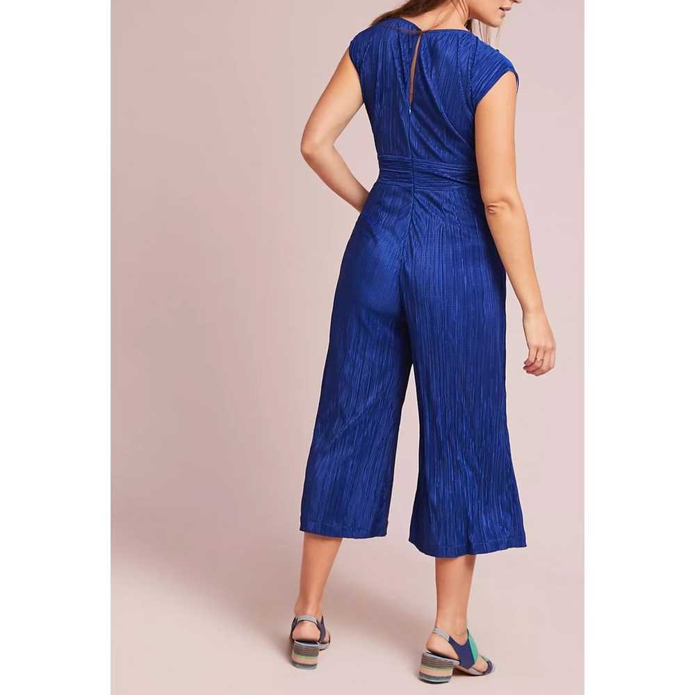 Maeve Anthropologie Sonata Blue Pleated One Piece… - image 2