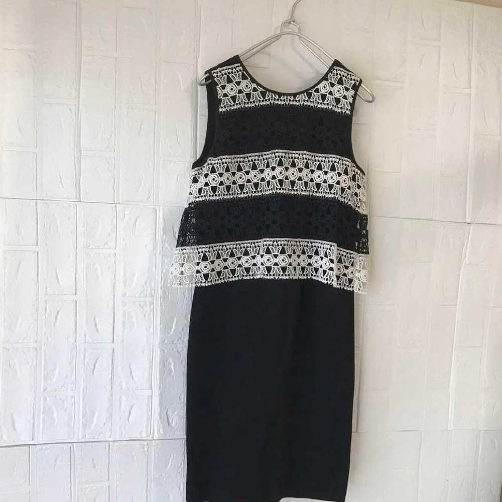 sinequanone】Black Lace Embellished Sleeveless Dress