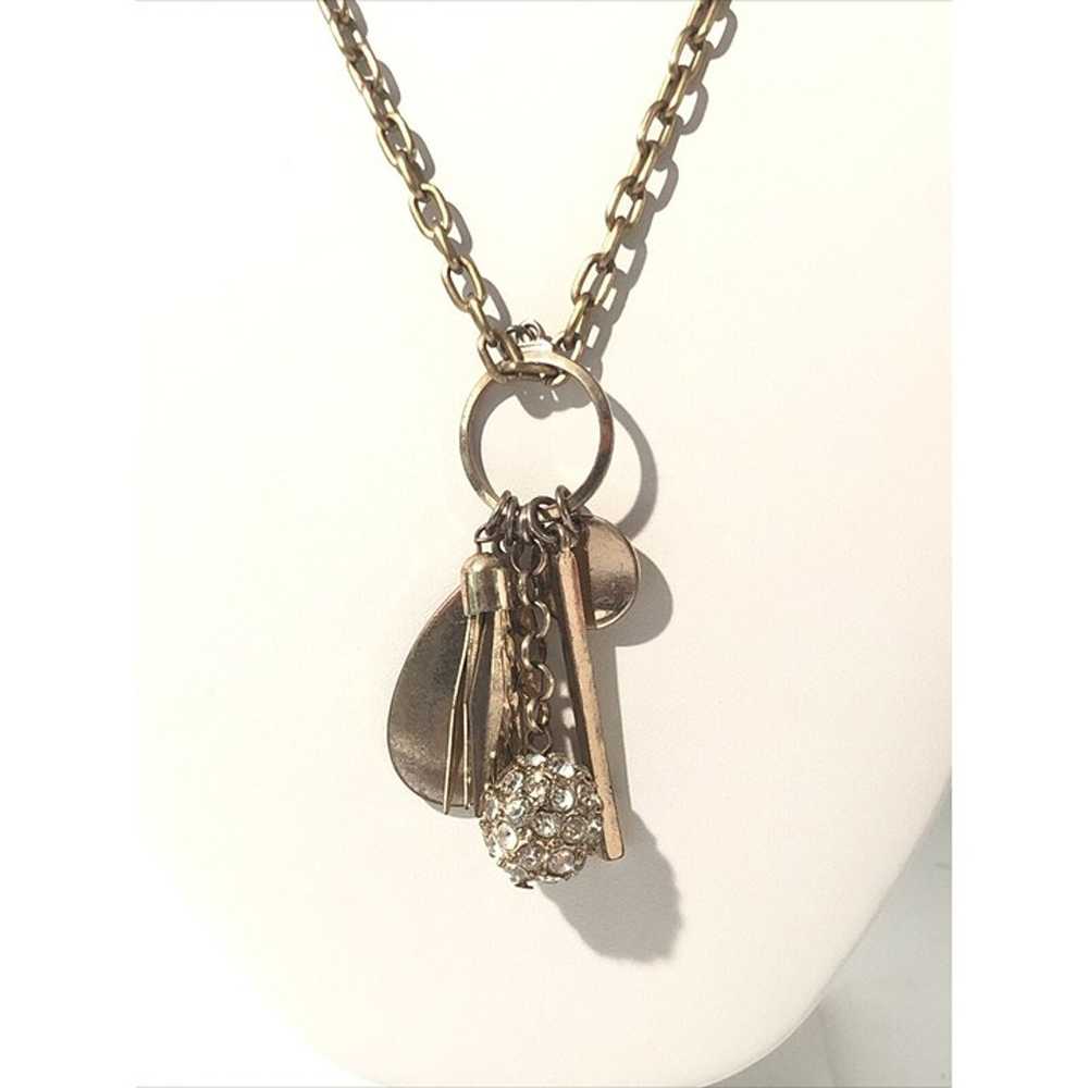 Women’s Vintage 22” Gold Tone Tassel Pendant Neck… - image 7