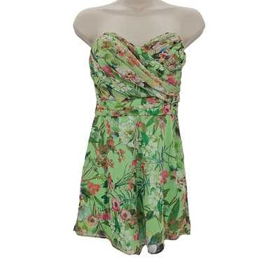 Jay Godfrey Womans size 10 Lydia Green Floral Str… - image 1