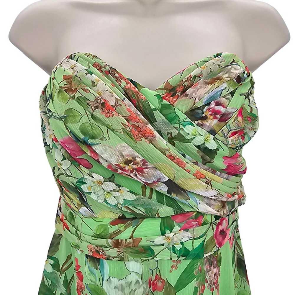 Jay Godfrey Womans size 10 Lydia Green Floral Str… - image 2