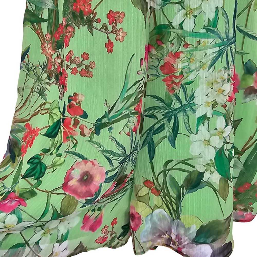 Jay Godfrey Womans size 10 Lydia Green Floral Str… - image 3