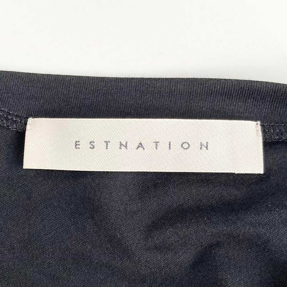 (g4) Estnation size 38 tiered dress black cotton - image 9