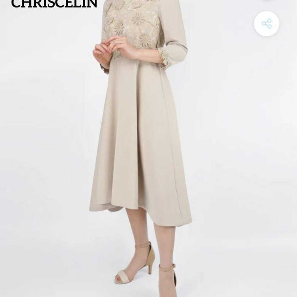 CHRISCELIN Dress Floral Ladies Color-Blocked Dress - image 1