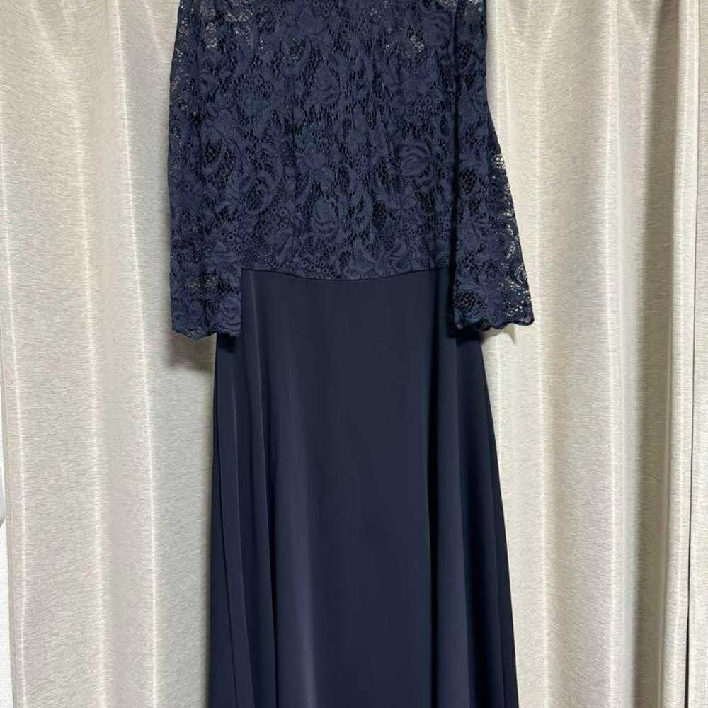 ICHIE Navy Party Dress Long Sleeve - image 1