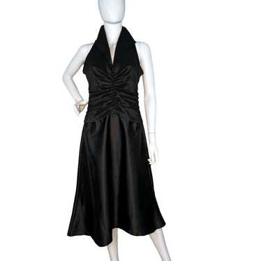 Tadashi Womens Size 12 Collared Halter Midi Dress… - image 1