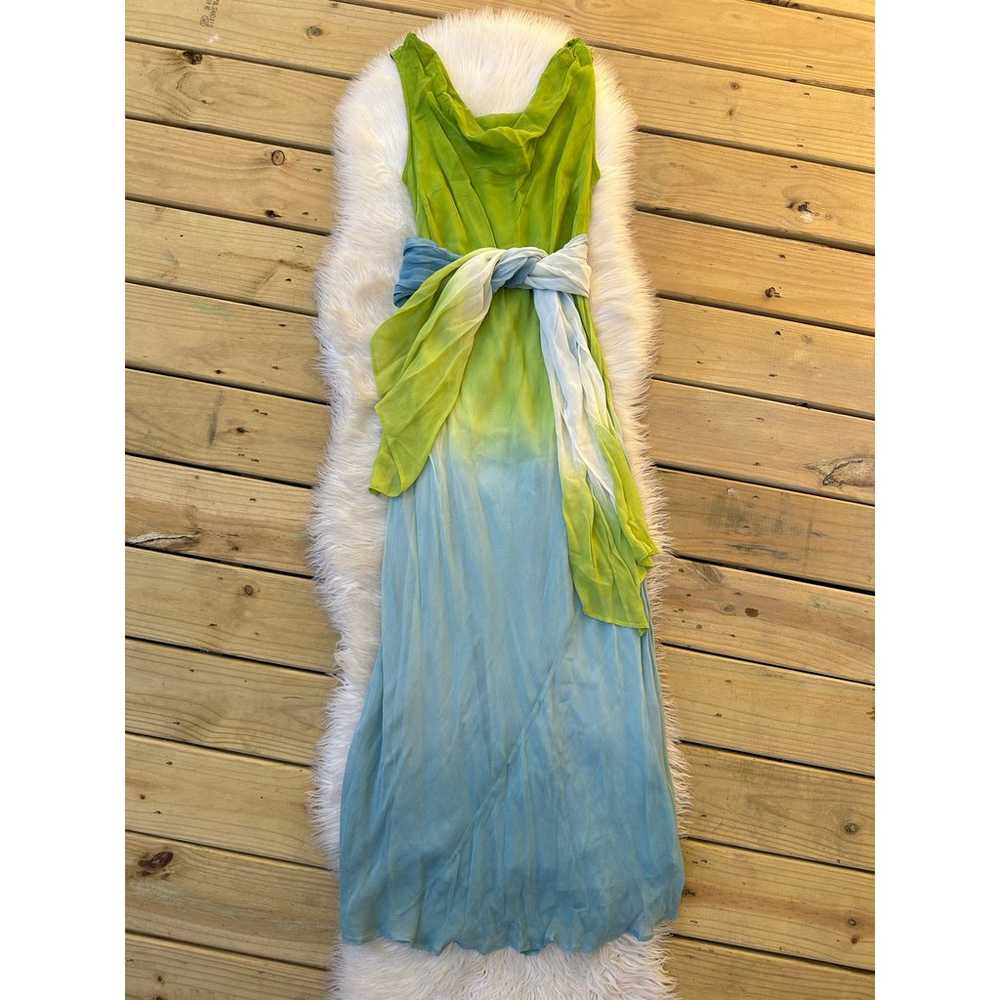 Vintage Y2K Newport News Fairy Ombre Green Blue F… - image 2