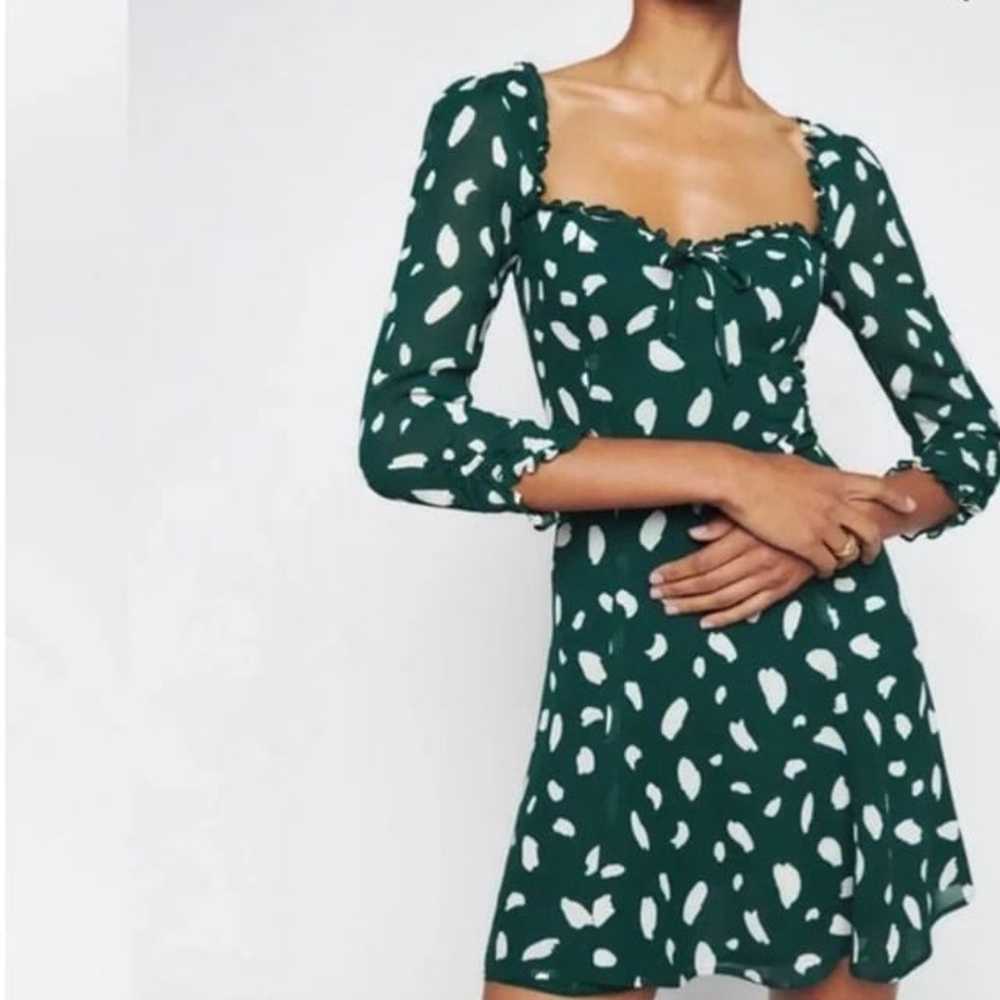 REFORMATION Remi Floral Long Sleeve Minidress In … - image 3