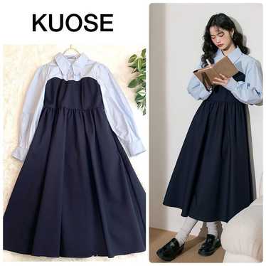 【Excellent condition】KUOSE Collared Bicolor One-P… - image 1